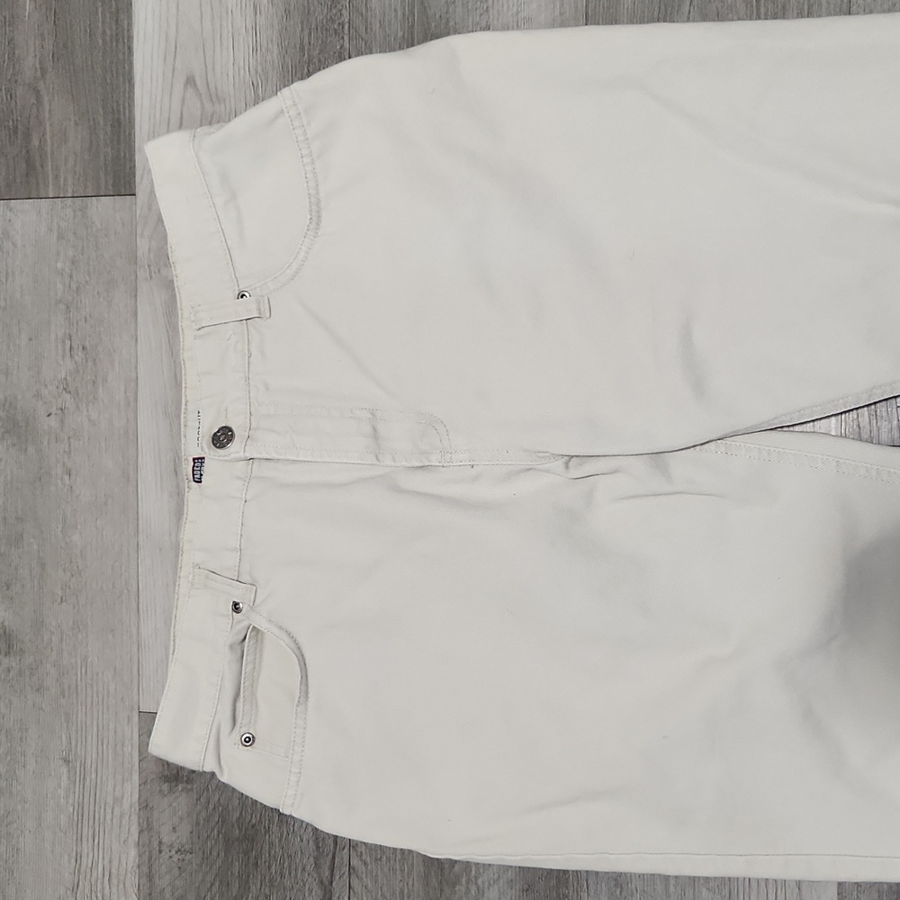 Faded Glory Women's High Rise Cream Colored Denim Jeans Boot Cut Size 14 - Picture 3 of 13